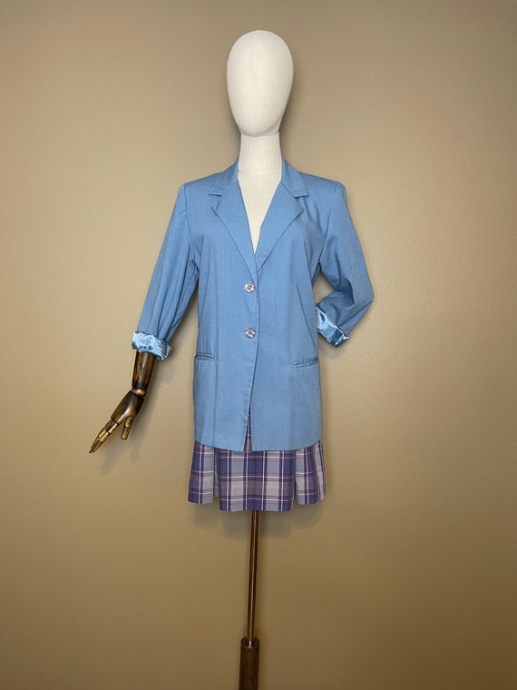 Vintage 1990s Radcliffe Petites Powder Blue Blazer