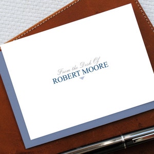 Dalla scrivania di biglietti per appunti personalizzati, set di cancelleria personalizzato, biglietti per appunti personalizzati con monogramma, regalo per capo collega, MNC032
