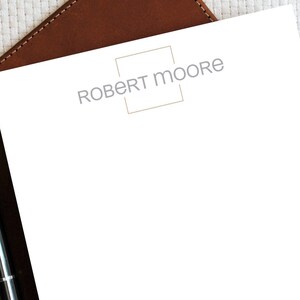 Bloc de notas personalizado, Bloc de notas de papelería personalizado, Bloc de notas monograma, Membrete NEO MONOGRAMA, Bloc de notas personalizado, Regalo para Boss Man, MNP031