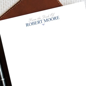 Desde el escritorio de Bloc de notas personalizado, Bloc de notas con monograma, Membrete con MONOGRAMA PERSONAL, Bloc de notas personalizado, Para papá, Regalo para compañero de trabajo, MNP032