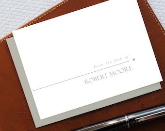 From the Desk of Personalized Note Cards, Personalized Stationery, Monogram Stationery, New Job Gift, Gift for Coworker, Gift for Him,MNC027