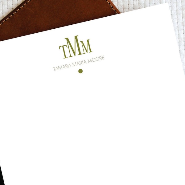 Custom Personalized Notepad, Note Pad, DOT MONOGRAM, Custom Notepad, Monogram Stationery, Wife Birthday Gift, Husband Birthday Gift, MNO005