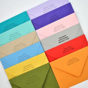Envelope Return Address Printing for Note Cards or Notepad envelopes