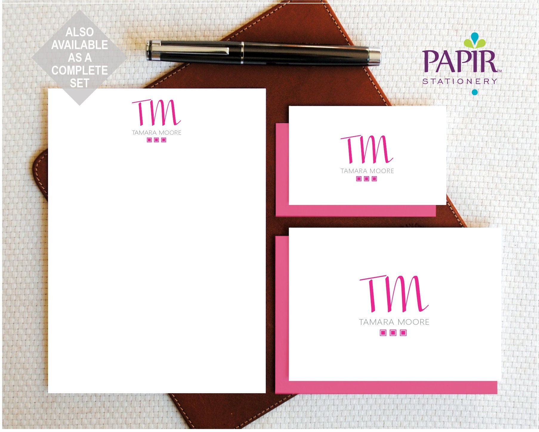 Custom Personalized Stationery Set, Personalized Stationary, Monogram ...