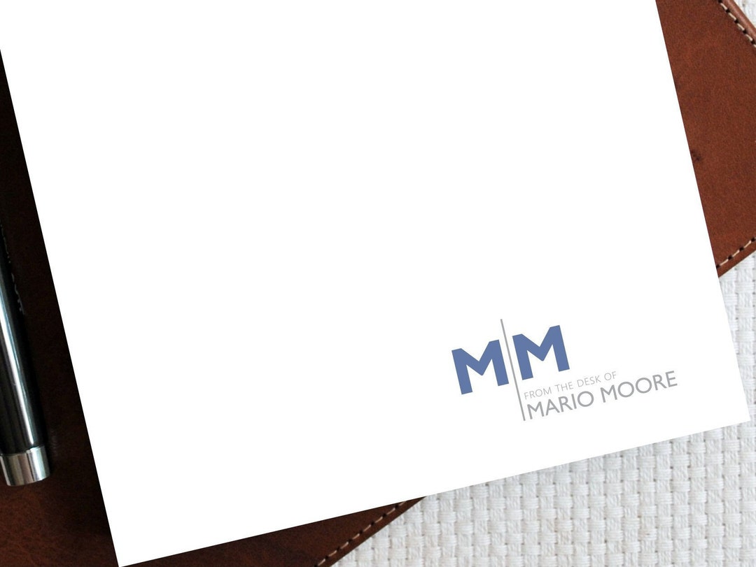 Monogram Personalized Notepad From the Desk Of, Name and Initials ...