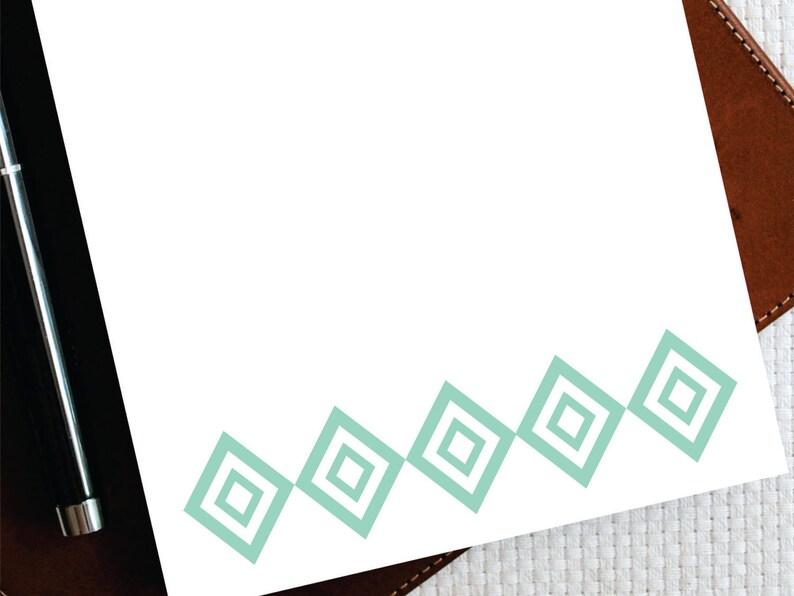 Gepersonaliseerd notitieblok, gepersonaliseerd briefpapier, DIAMONDS Desk Note Pad, stationair notitieblok, 5x7 notitieblok, verjaardagscadeau voor vrouw, GNP009 afbeelding 2