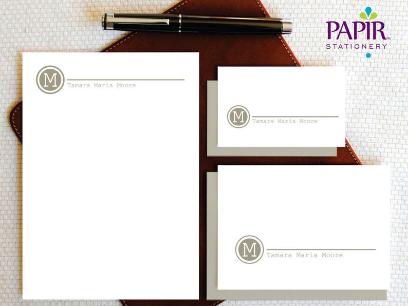 Personalized Stationery Set for Men, Monogram Stationary, TYPEWRITER ...