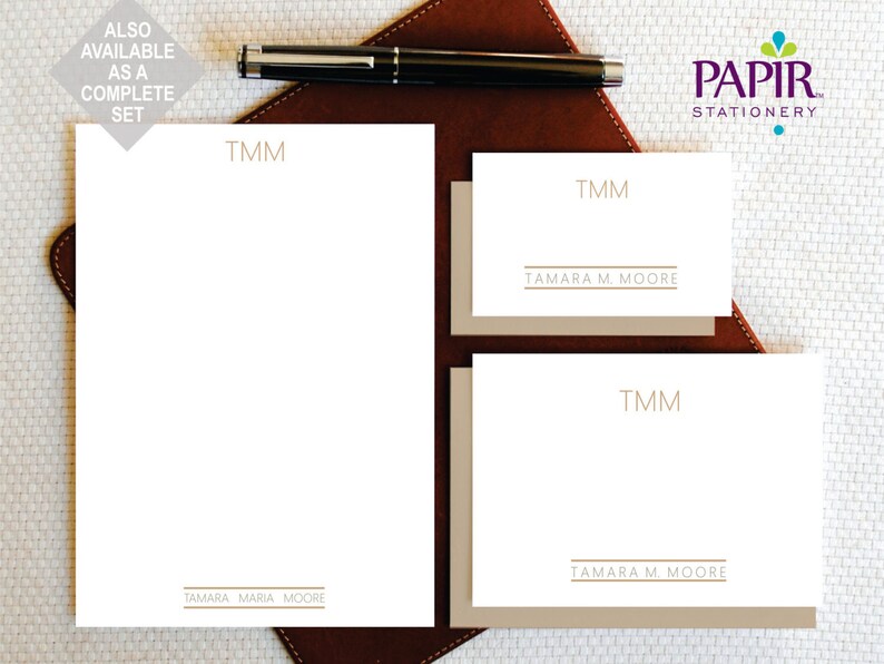 Bloc de notas personalizado, Bloc de notas MONOGRAMA DE TRES LETRAS, Bloc de notas de escritorio, Bloc de notas de papelería personalizado, Bloc de notas 5x7, Regalo de compañero de trabajo, MNP017 imagen 6