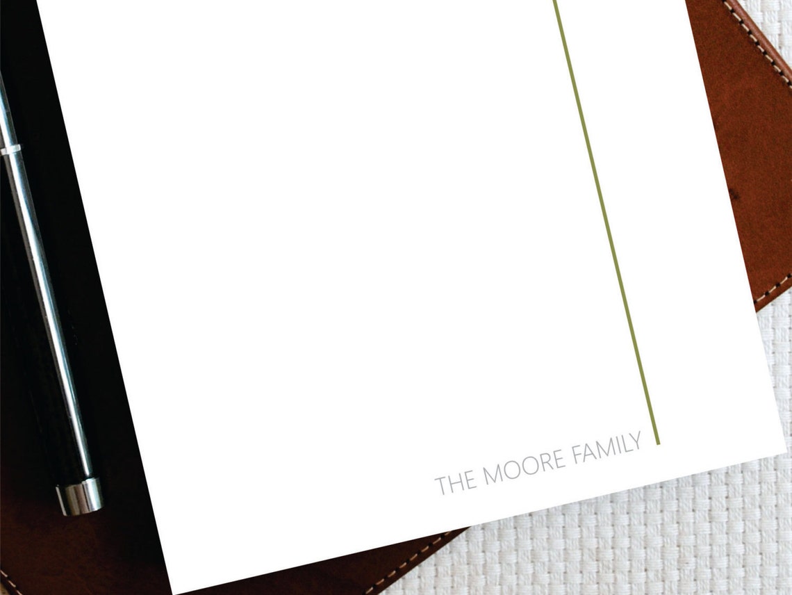 Personalized Notepad Notepads Family Stationery Note Pad Etsy