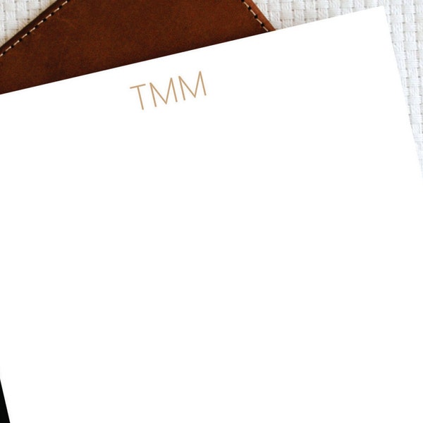 Personalized Notepad, THREE LETTER MONOGRAMMED Notepad, Desk Notepad, Custom Stationery Notepad, 5x7 Notepad, Coworker Gift, MNP017