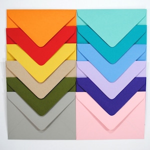 ENVELOPE SET of 10 Envelopes A1  (4 Bar), Select color, 15 options available, add envelopes to your notepad or complete stationery set order