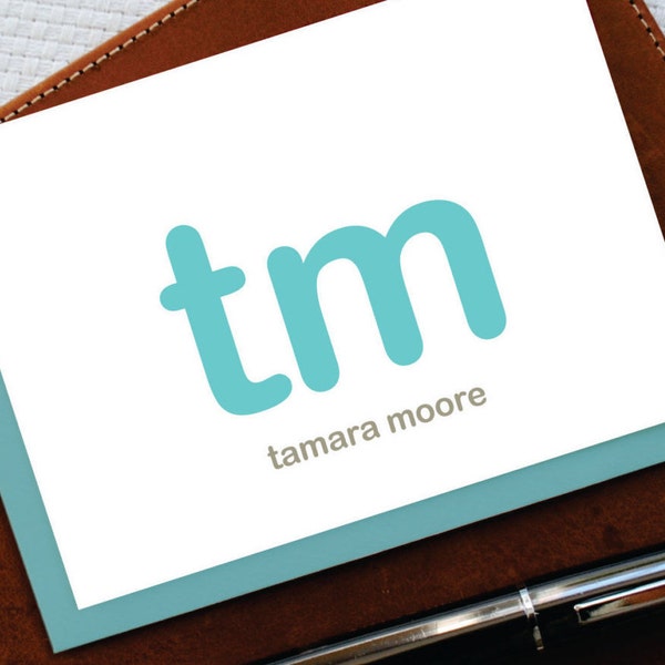 Personalized Stationery,Stationary,Note Cards,Initials,Name,Monogrammed Stationery Set,LOWERCASE MONOGRAM,Thank You Notes,Wife Gift,MNC009