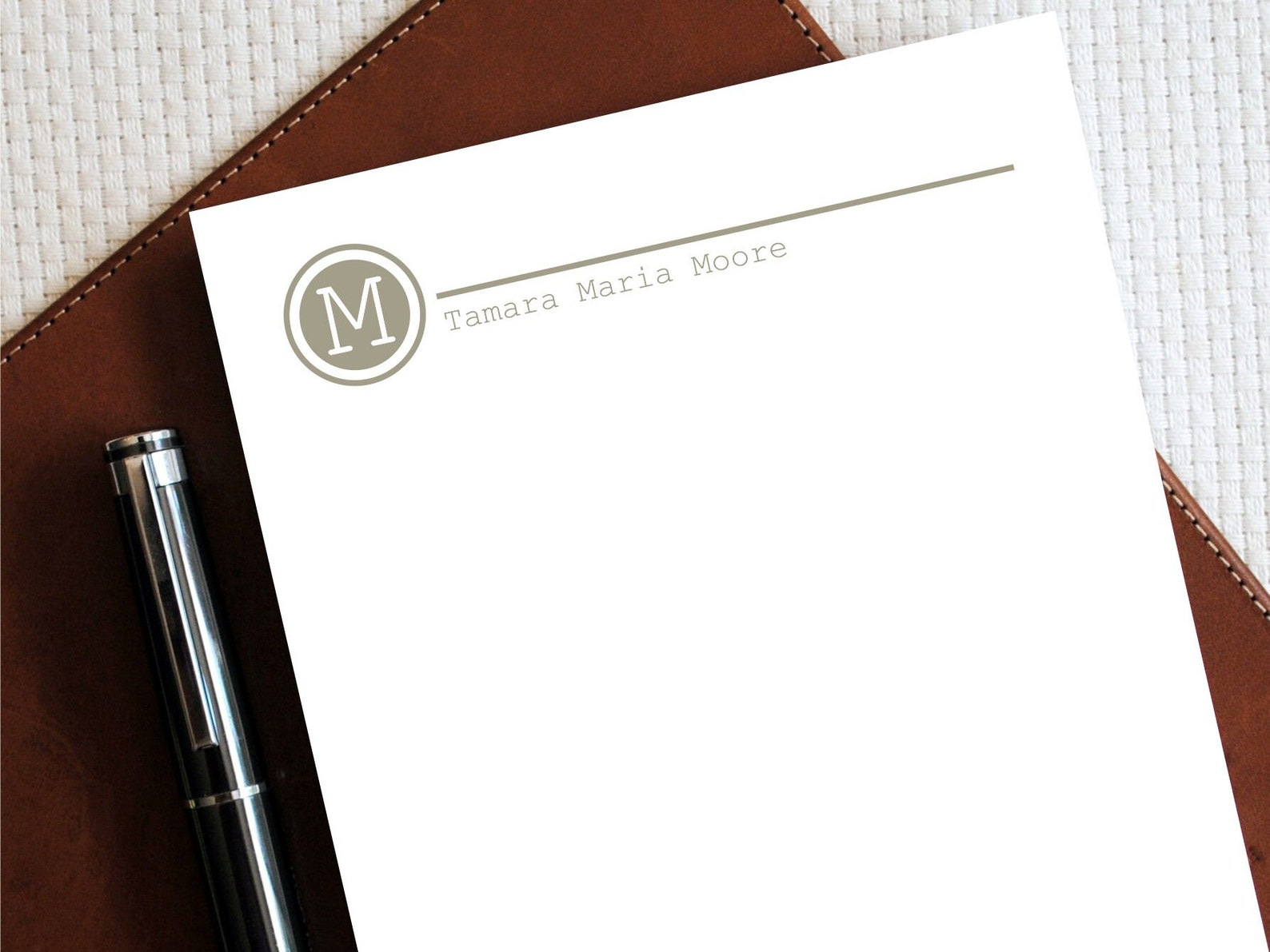 Personalized Stationery Set for Men, Monogram Stationary, TYPEWRITER ...