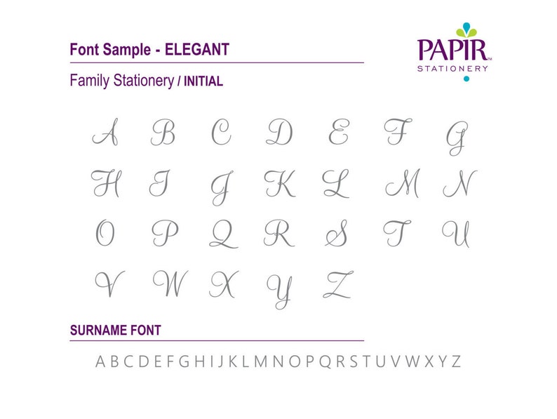 Family Stationery ELEGANT Monogrammed Note Cards Thank YouCustom Note Cards FNC003 Personalized Note Cards Personalized Stationery Set