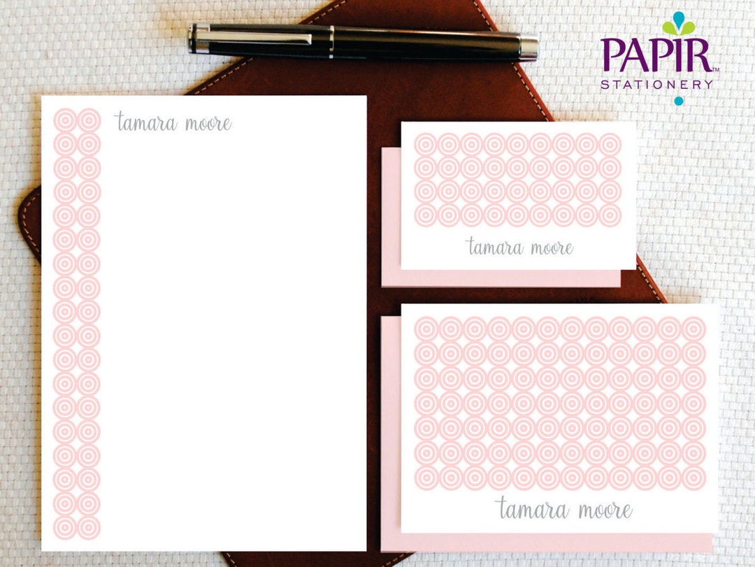 Personalized Stationery Set: Custom Note Cards and Gift Enclosure Cards ...