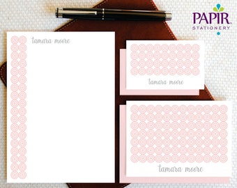 Personalized Stationery Set: Custom Note Cards and Gift Enclosure Cards with envelopes + Notepad, Personal Correspondence, Gift for her