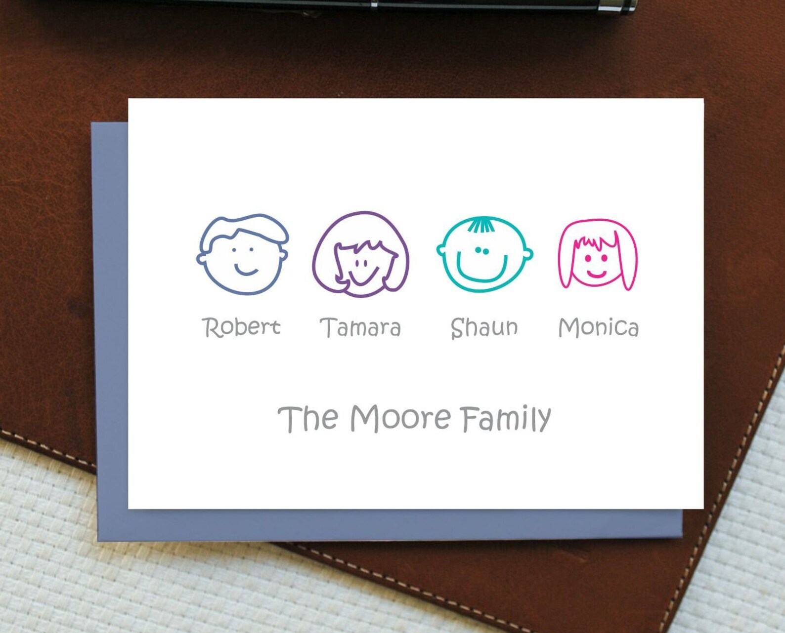 Custom Stationery, Family Stationery Note Cards Personalized With ...