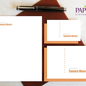 Gepersonaliseerd briefpapier, notitiekaarten en notitieblok, briefpapier met monogram, RETRO gepersonaliseerd papier jubileumcadeau voor vrouw, echtgenoot - MCS033
