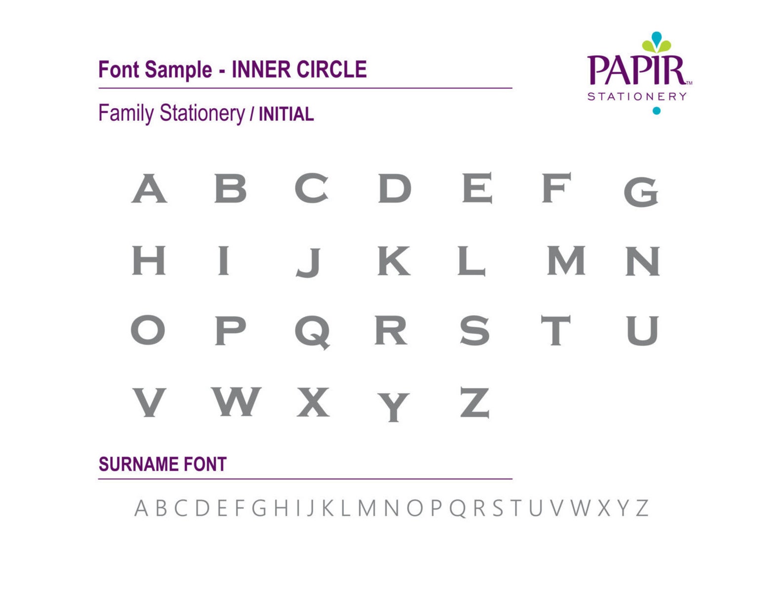 Circle Inner Names Family Stationery, Monogrammed Note Card Set - Custom Personalized ...