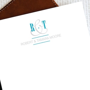 Blocs-notes, Bloc-notes personnalisé, Bloc-notes personnalisé, Bloc-notes COUPLE MONOGRAM, Anniversaire papier pour couple, Jeunes mariés, Bloc-notes, FNP002