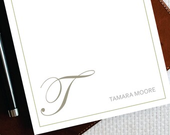 Personalized Notepad, CLASSIC MONOGRAM Notepad, Stationary Notepad, Custom Monogram Stationery, Personalized Monogram Notepad, MNP023