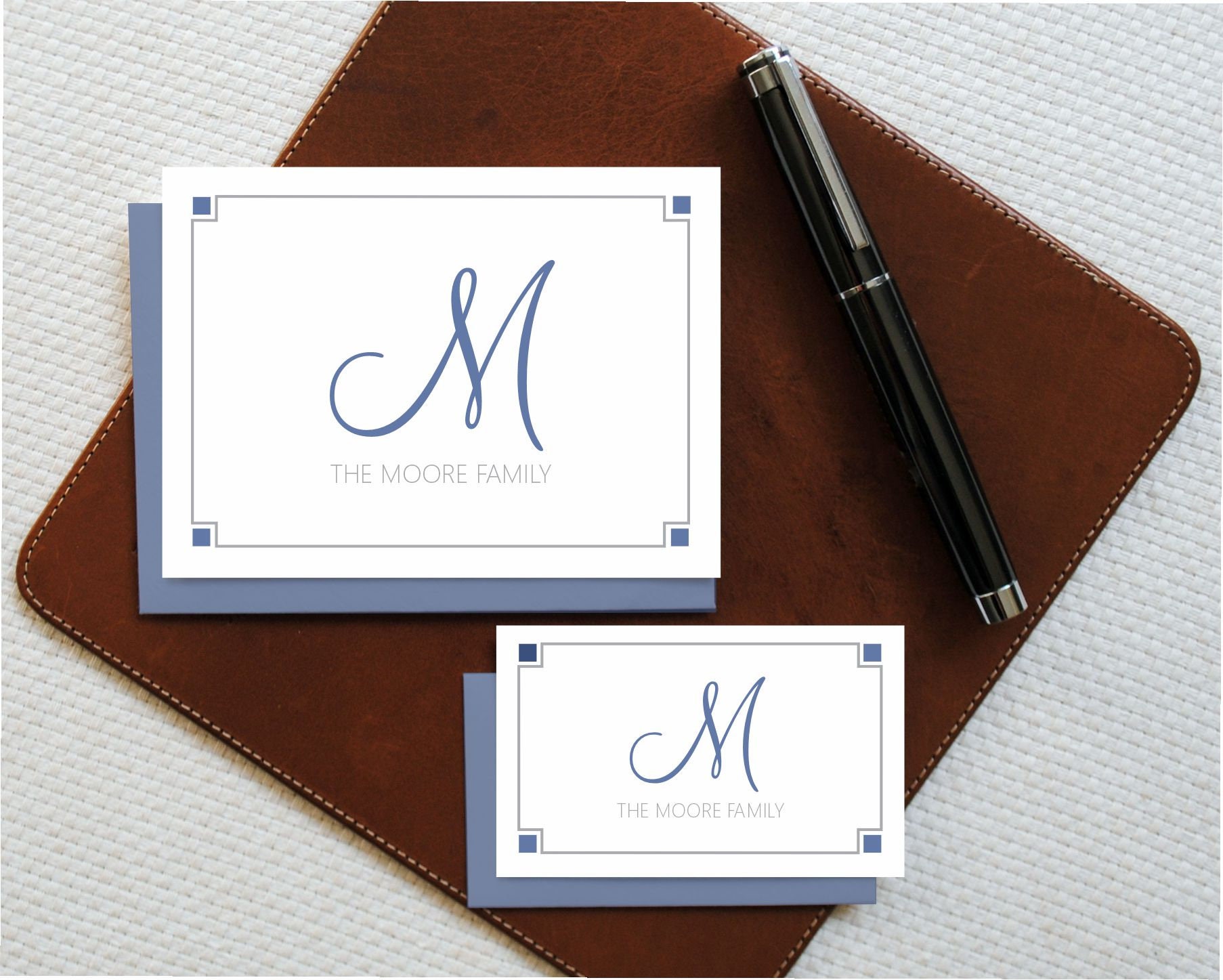 Personalized Note Cards, Personalized Stationery Set, Family Stationery ...