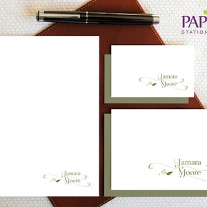 Personalisiertes Briefpapier mit Name, Boxed Briefpapier Geschenkset, Benutzerdefinierte Nachricht Karten / Notizblock, Benutzerdefiniertes Briefpapier Geschenk für Sie, Housewarminggeschenk