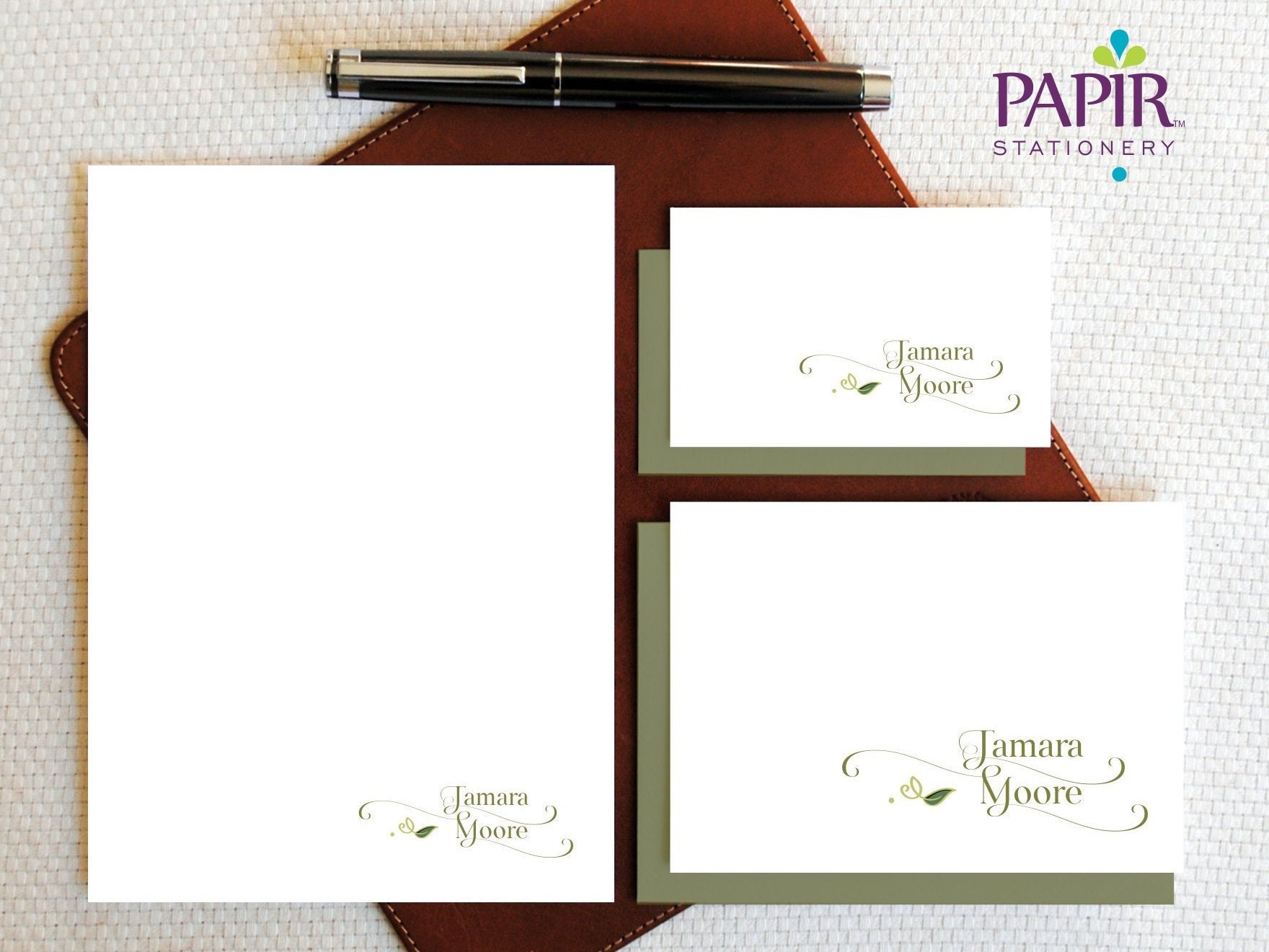 Personalized Stationery With Name Boxed Stationery Gift Set Etsy