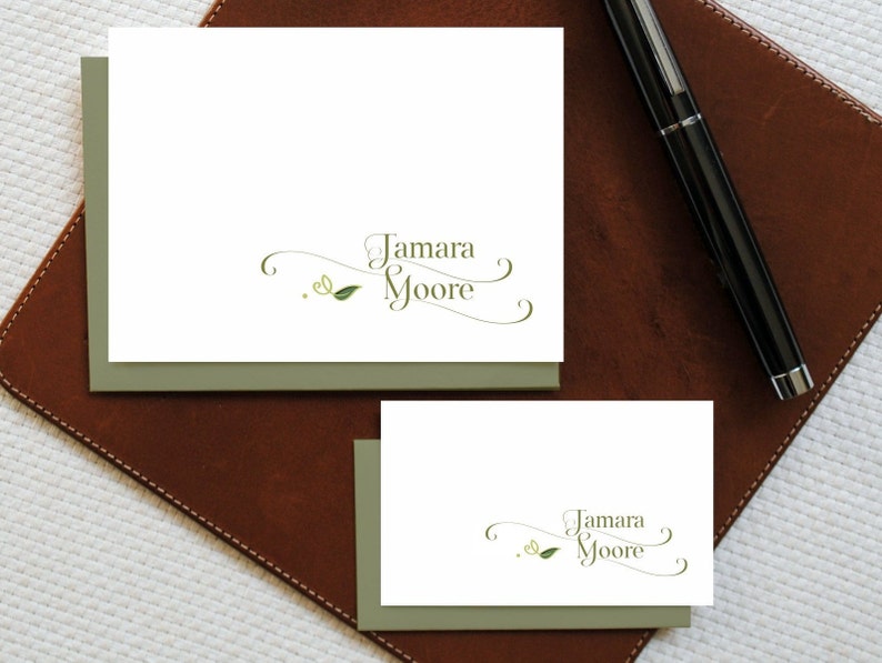 Personalized Stationery With Name Boxed Stationery Gift Set Etsy