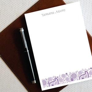 Bloc de notas personalizado, Bloc de notas personalizado PAISLEYS, Regalo personalizado, Papelería para adolescentes, Regalo para sobrina, Regalo de Navidad, GNP016