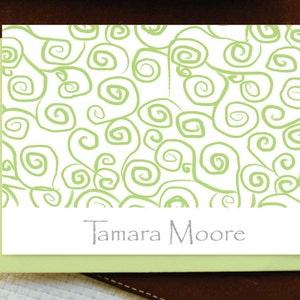 Personalized Note Crads, Personalized Stationery, Thank You Notes, Personalized Notes, CASUAL SWIRLS Notecards Set, Gift for Her, GNC021A