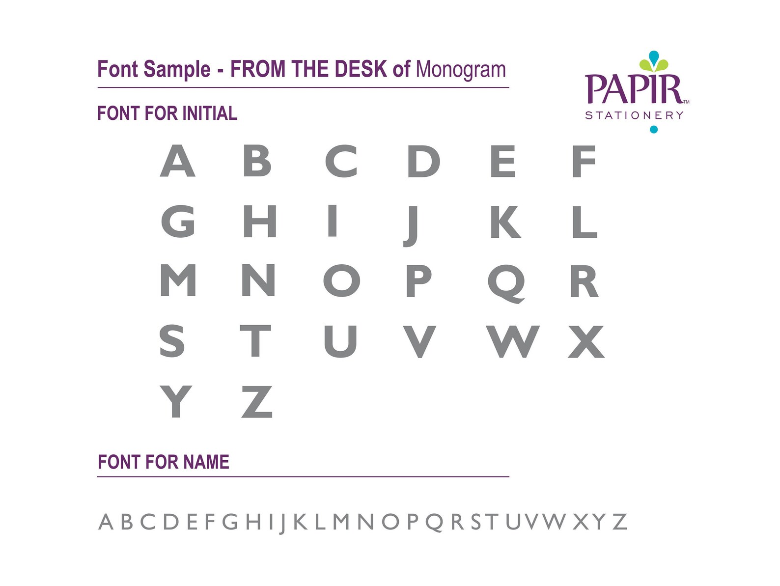 From the Desk of Monogram Note Cards With Initials and Name, Masculine ...