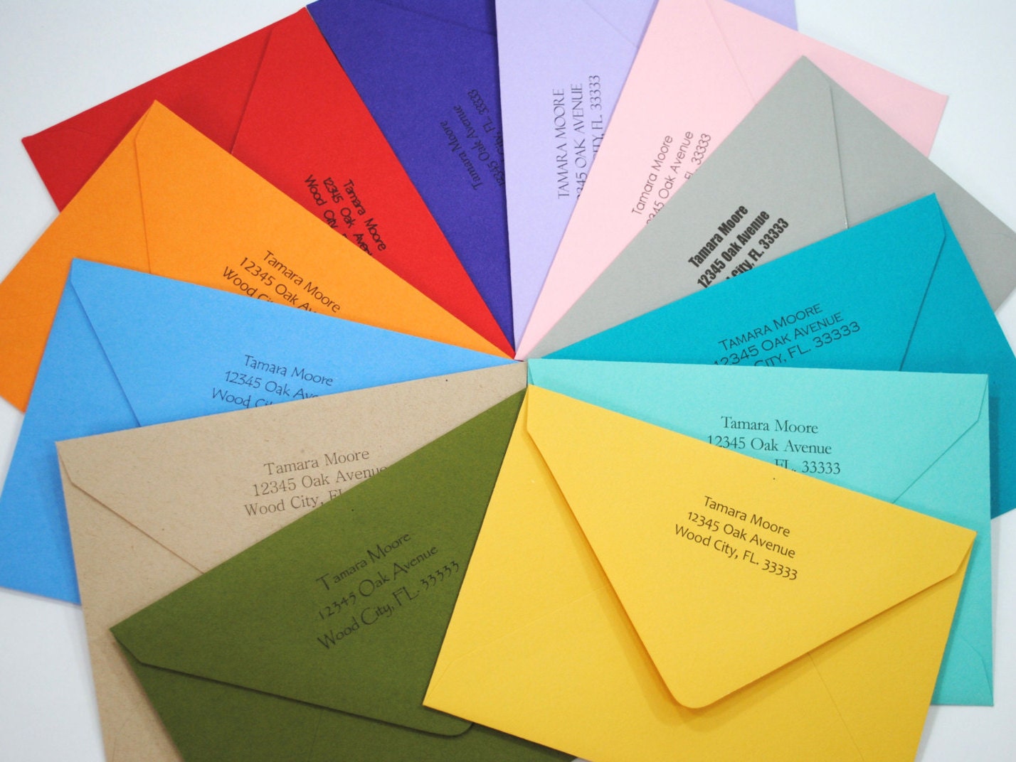 Envelope Return Address Printing for Note Cards or Notepad Envelopes Etsy