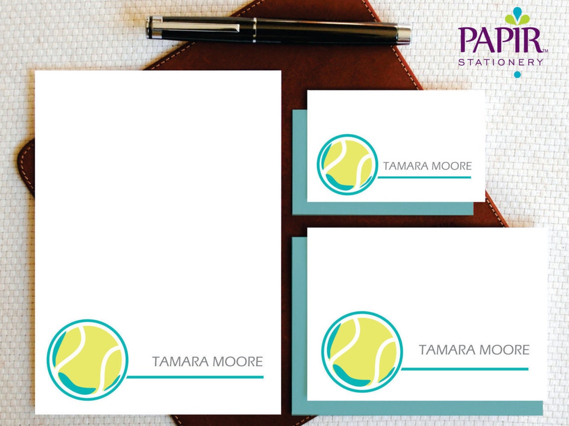 Tennis Personalized Stationery Personalized Stationary - Etsy
