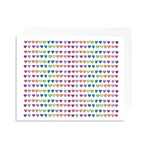 Rainbow Hearts Greeting Card