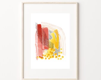 Cascade, Colorful Abstract Art Print