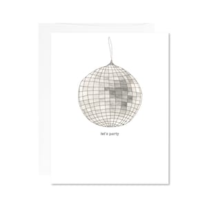 Carte de voeux boule disco - « Let's Party »
