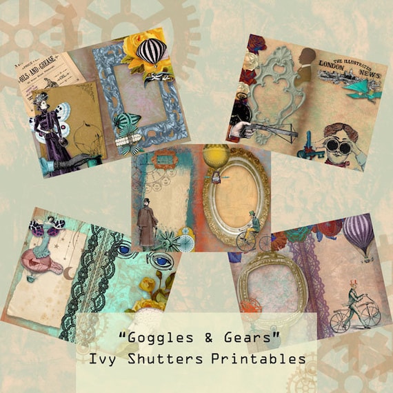 Goggles and Gears Steampunk Digital Journal Printables