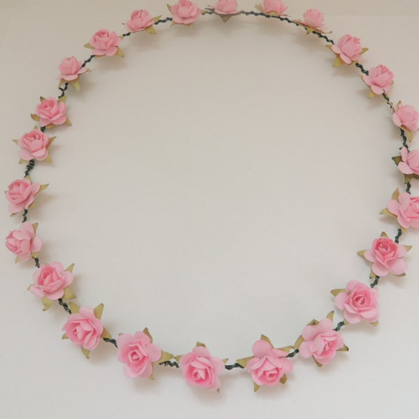 Pink Flower Crown; Floral Crown