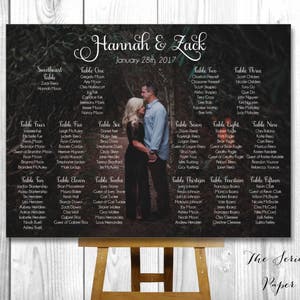 Photo Seating Chart Sign • Wedding, Bridal Shower • Digital File PDF Printable
