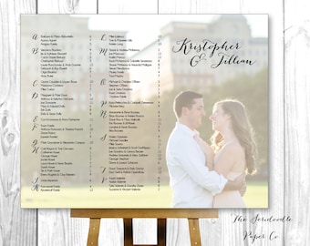 Photo Seating Chart Sign • Wedding, Bridal Shower • Digital File PDF Printable