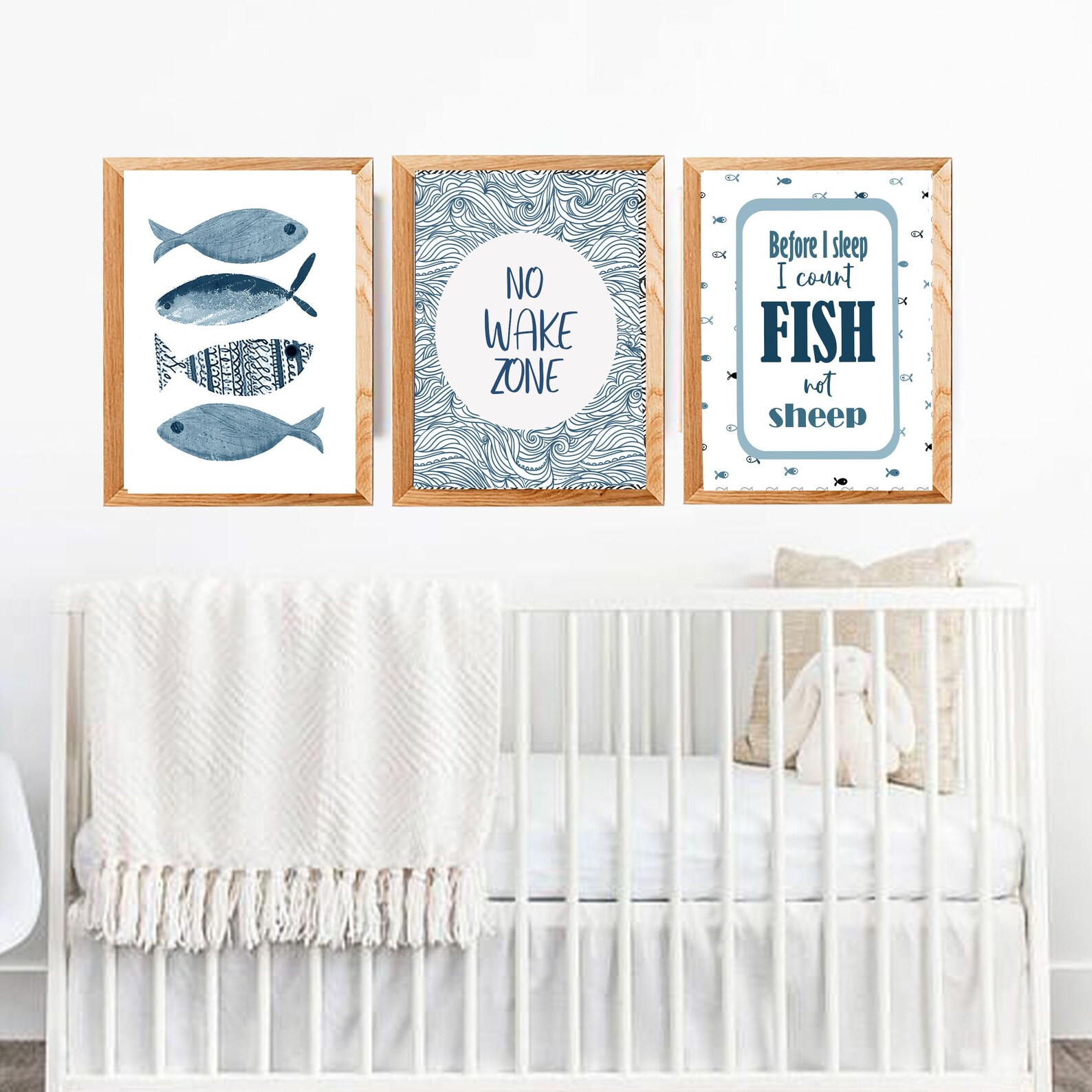 Fish Nursery Decor Wall Art Digital Download Set of 3 Etsy