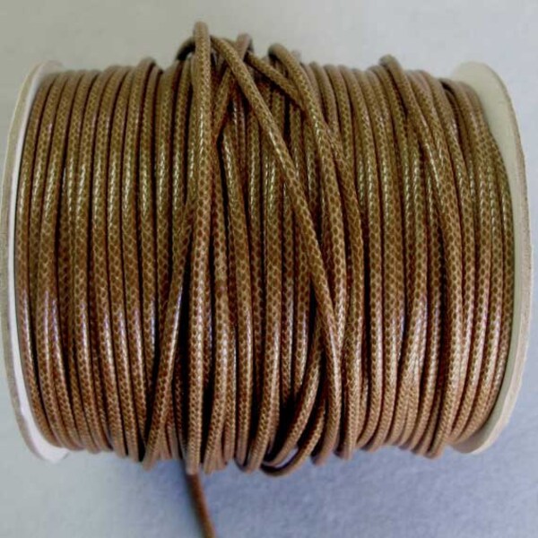 5 Yards or More of Faux Snake Skin Round Cord, 2 mm