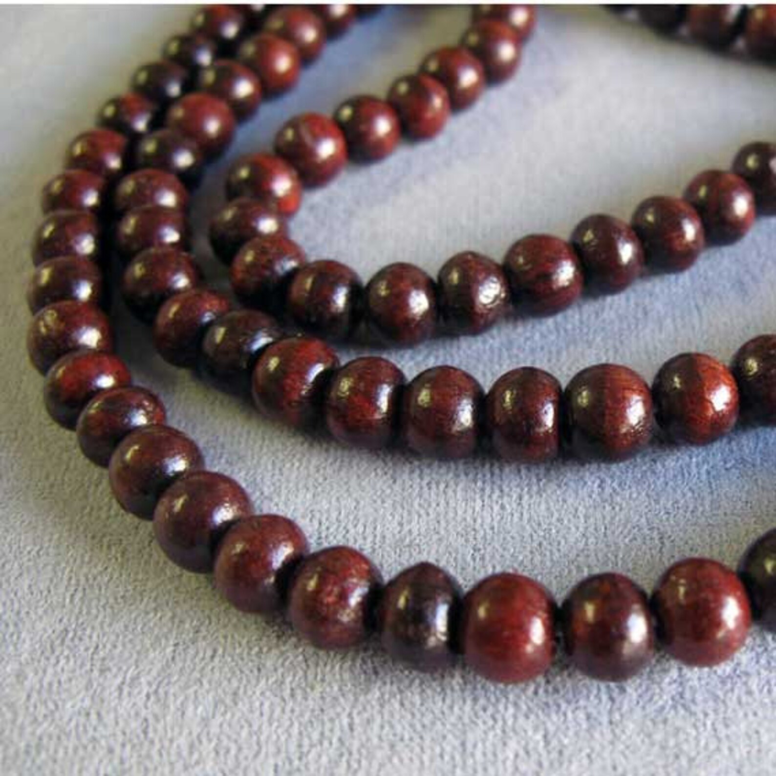 100 Dark Red Wood Beads 8 mm Rosewood Beads Etsy