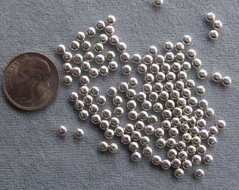 144 Pieces, Silver Plated 3x2mm "Tire Beads", Metal Spacer Beads