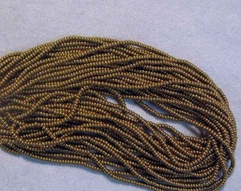 ONE Hank Size 11, Bronze Metallic Czech Seed Beads