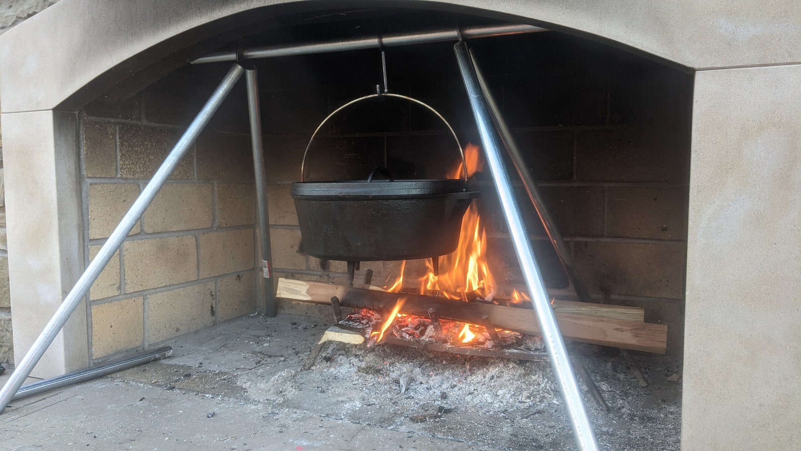 Dutch Oven Campfire Conduit Pot Hanger 2 Stands 1 Hook Etsy