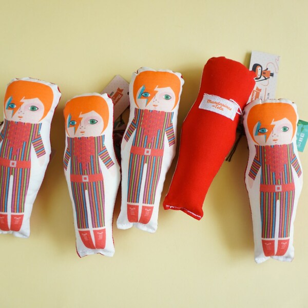 David Bowie miniature / doll / Home decor / nursery / stuffed toy / kids design