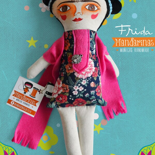 Frida: Cloth doll / Handmade art doll