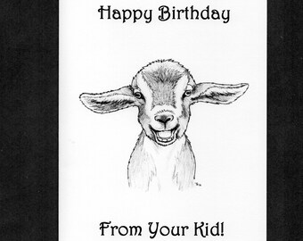 Goat Birthday Card - Etsy